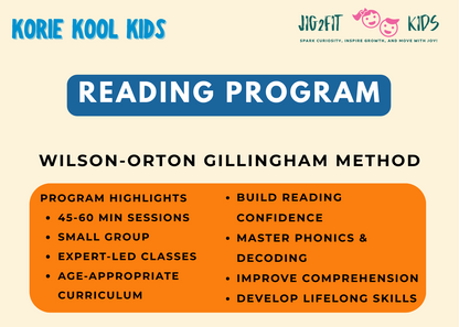 Korie Kool Kids Reading Program | Wilson-Orton Gillingham Method | Homeschool Classes Roswell