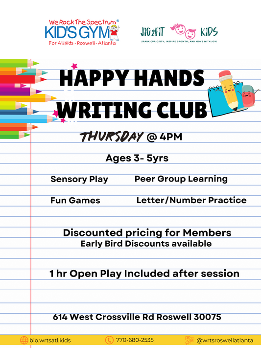 Happy Hands Writing Club | 3-5 Years | Thursday | 4:00 PM